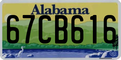 AL license plate 67CB616