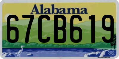 AL license plate 67CB619