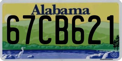 AL license plate 67CB621