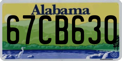 AL license plate 67CB630
