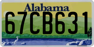 AL license plate 67CB631