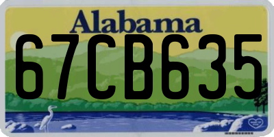 AL license plate 67CB635