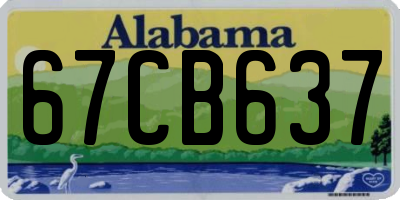 AL license plate 67CB637