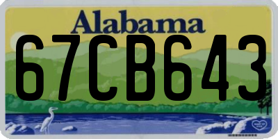 AL license plate 67CB643