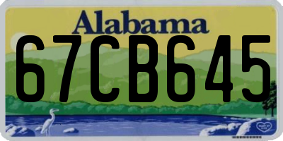AL license plate 67CB645
