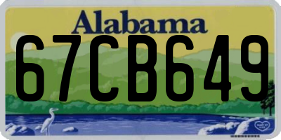 AL license plate 67CB649