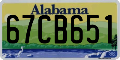 AL license plate 67CB651