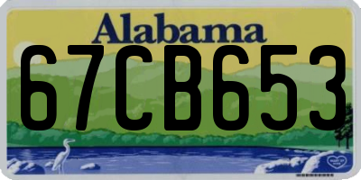 AL license plate 67CB653
