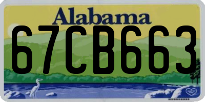 AL license plate 67CB663