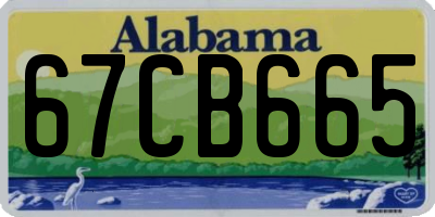 AL license plate 67CB665