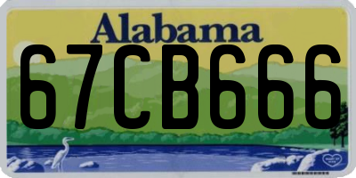 AL license plate 67CB666