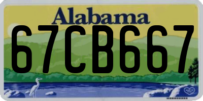 AL license plate 67CB667