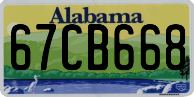 AL license plate 67CB668