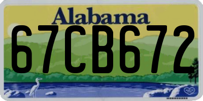 AL license plate 67CB672