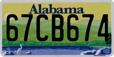 AL license plate 67CB674