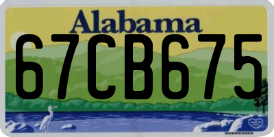 AL license plate 67CB675