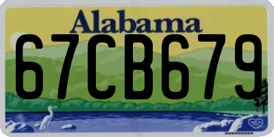 AL license plate 67CB679