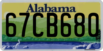 AL license plate 67CB680