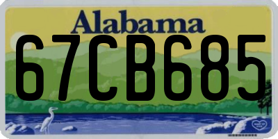 AL license plate 67CB685