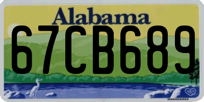 AL license plate 67CB689