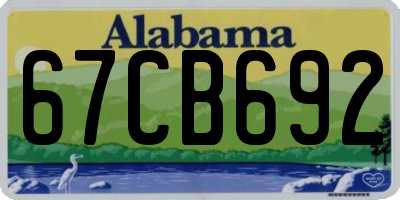 AL license plate 67CB692
