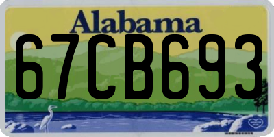 AL license plate 67CB693