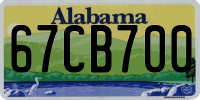 AL license plate 67CB700