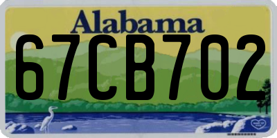 AL license plate 67CB702