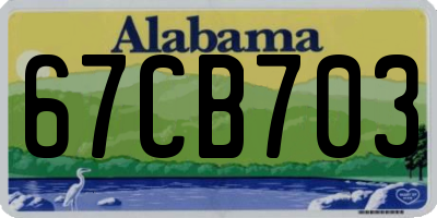 AL license plate 67CB703