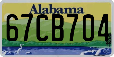 AL license plate 67CB704