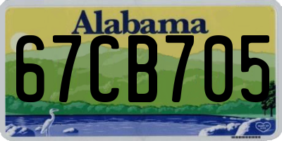 AL license plate 67CB705