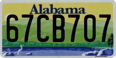AL license plate 67CB707