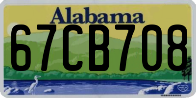 AL license plate 67CB708