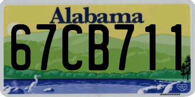 AL license plate 67CB711