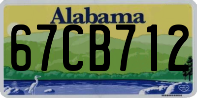 AL license plate 67CB712
