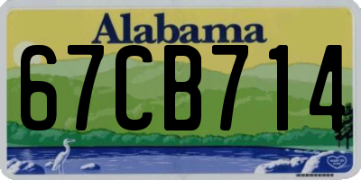 AL license plate 67CB714