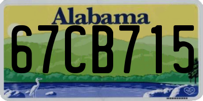 AL license plate 67CB715