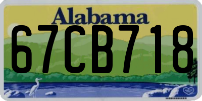 AL license plate 67CB718