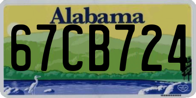 AL license plate 67CB724