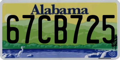 AL license plate 67CB725