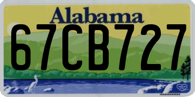 AL license plate 67CB727