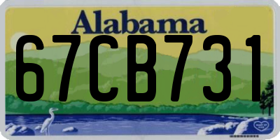 AL license plate 67CB731