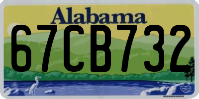 AL license plate 67CB732