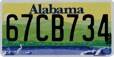 AL license plate 67CB734