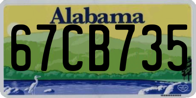 AL license plate 67CB735