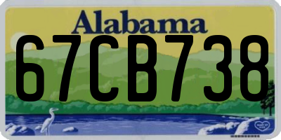 AL license plate 67CB738