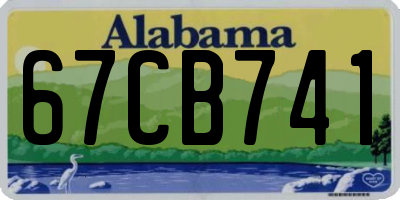 AL license plate 67CB741