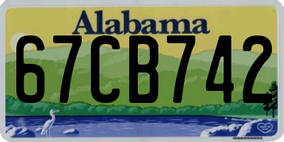 AL license plate 67CB742