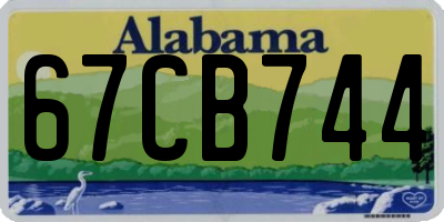 AL license plate 67CB744