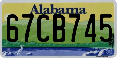 AL license plate 67CB745